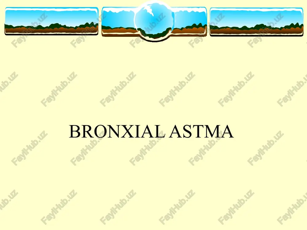 bronxial astma — PPTX