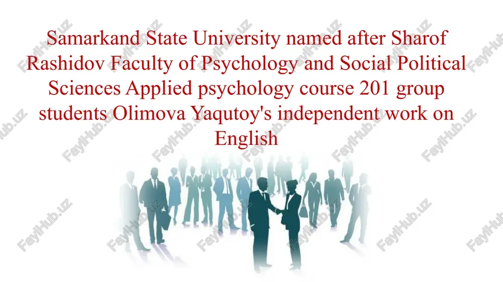 applied psychology course — PPTX