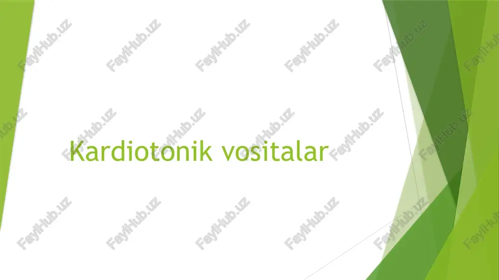 kardiotonik vositalar — PPTX