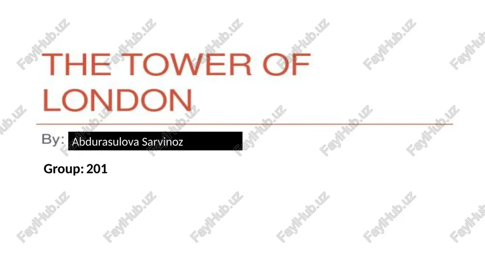 the tower of london — PPTX