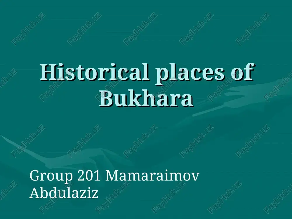bukhara citadel of ark — PPT