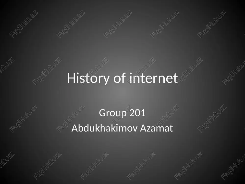 history of the internet — PPTX