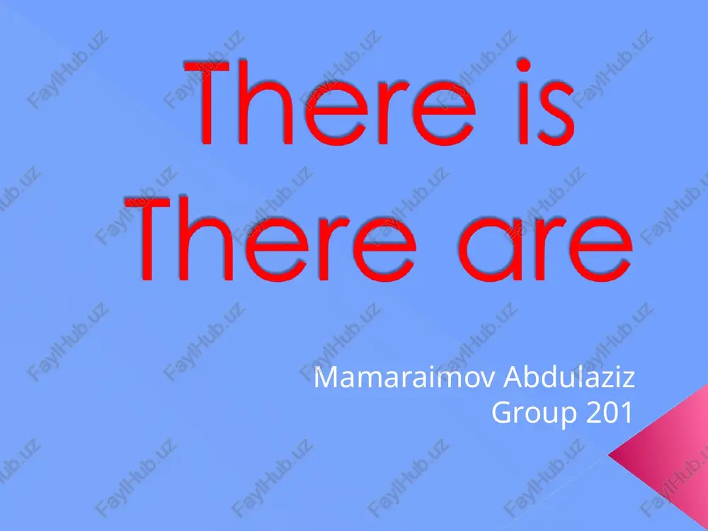 there is and there are explanation — PPT