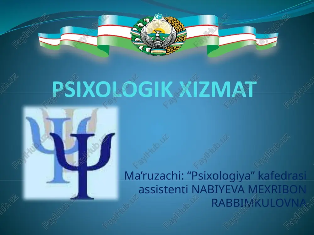 psixologik xizmat — PPTX