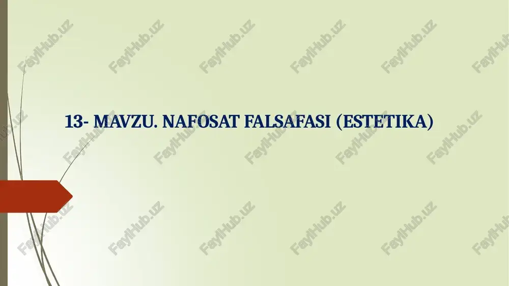 mavzu.nafosatfalsafasi (estetika) — PPTX