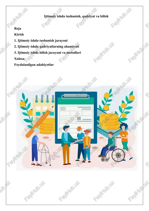 ijtimoiy ishda tushunish, qadriyat va bilish — DOCX