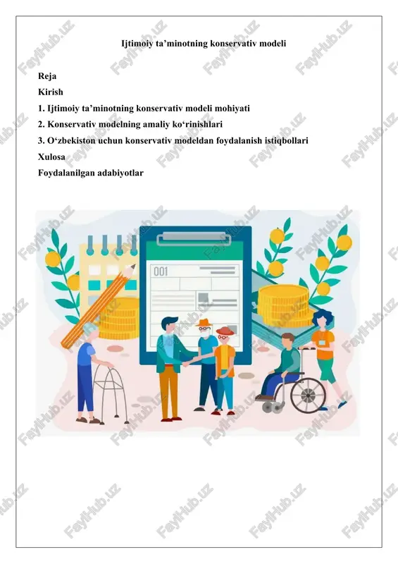ijtimoiy ta’minotning konservativ modeli — DOCX