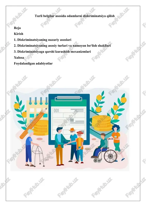 diskriminatsiya — DOCX