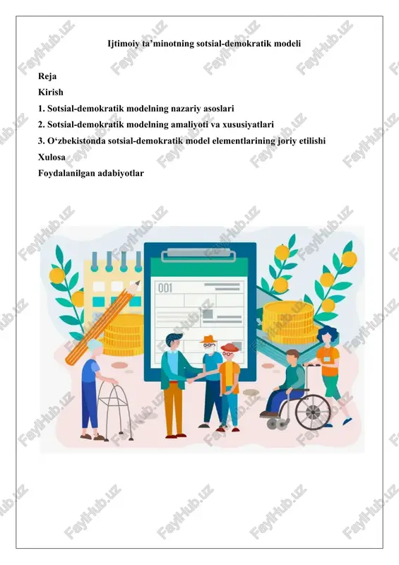 ijtimoiy ta’minotning sotsial-demokratik modeli — DOCX