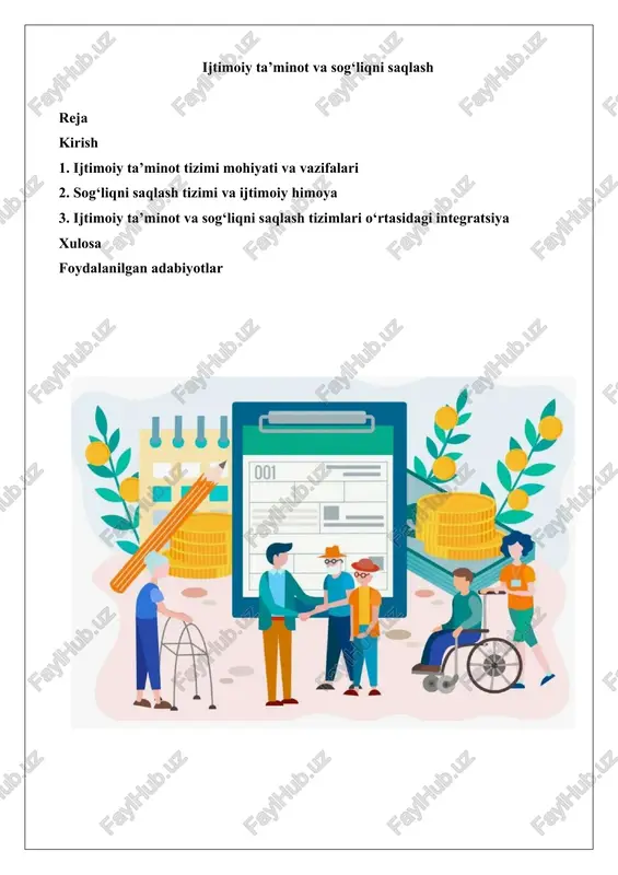 ijtimoiy ta’minot va sog‘liqni saqlash — DOCX