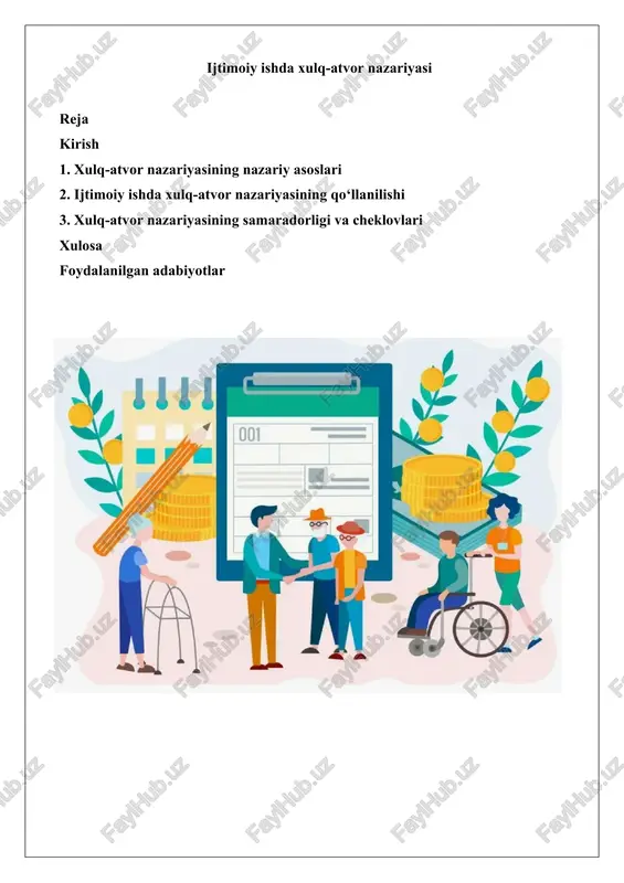 xulq-atvor nazariyasi — DOCX
