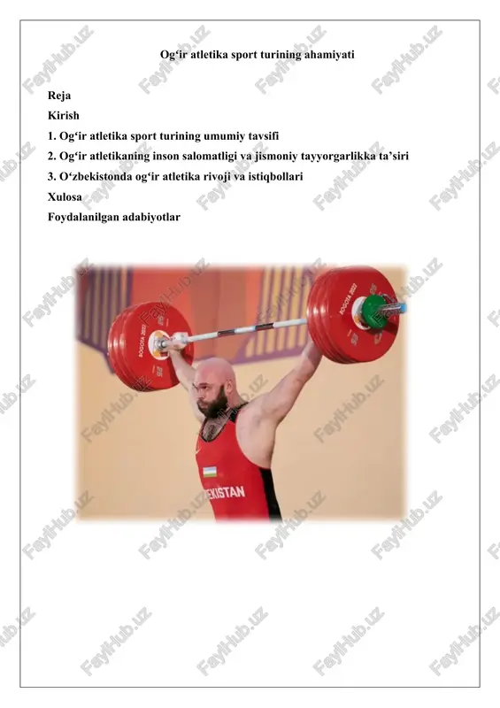ogʻir atletika — DOCX