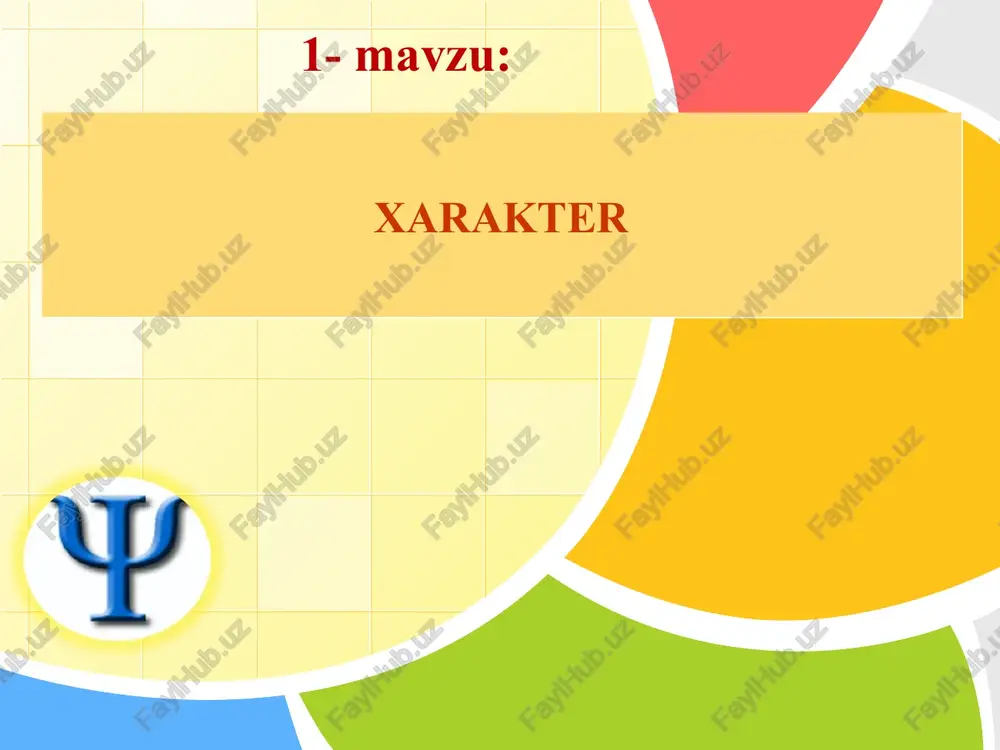 xarakter — PPT