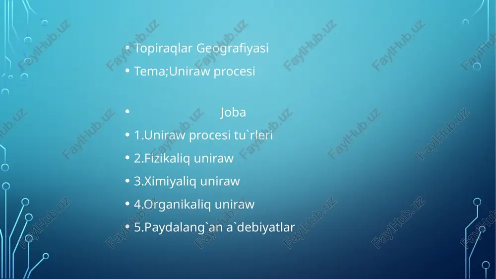 topiraqlar geografiyasi — PPTX