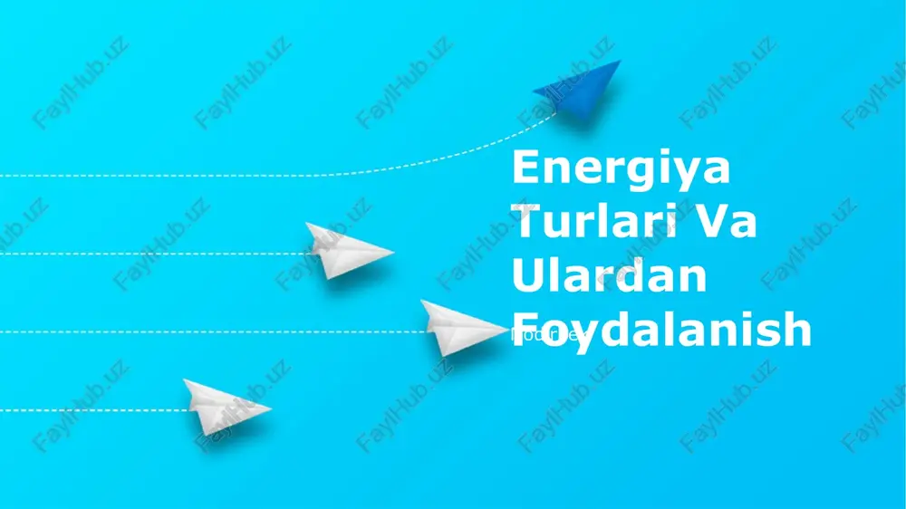 kimyoviy energiya — PPTX