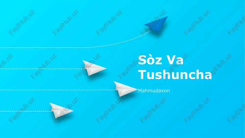 sòz va tushuncha — PPTX