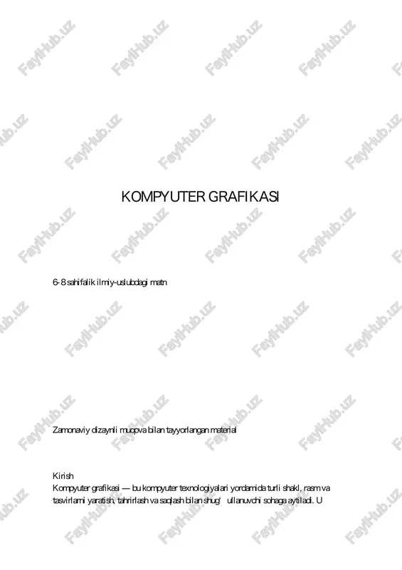 kompyuter grafikasi — PDF