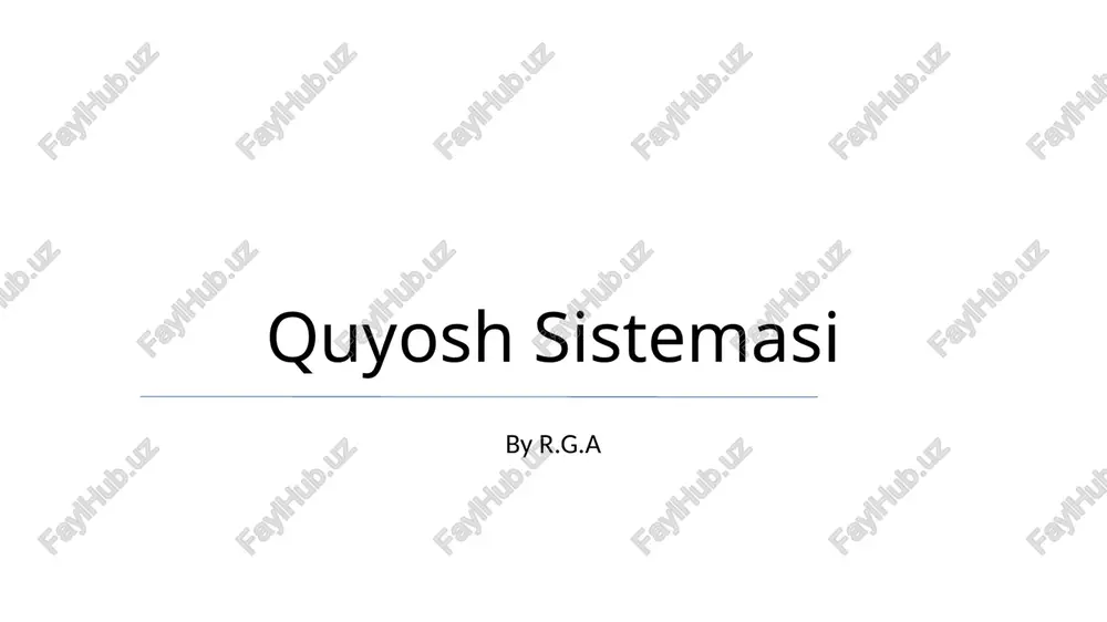 quyosh sistemasi — PPTX