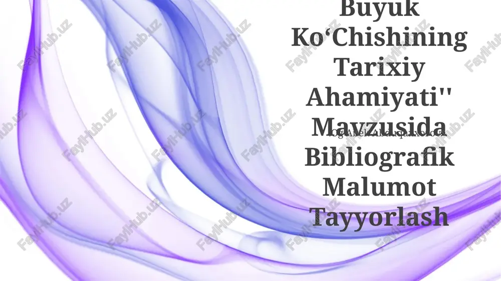 xalqlarning buyuk koʻchishining tarixiy ahamiyati — PPTX