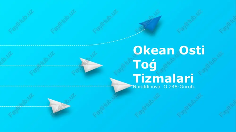 okean osti to'g' tizmalari — PPTX