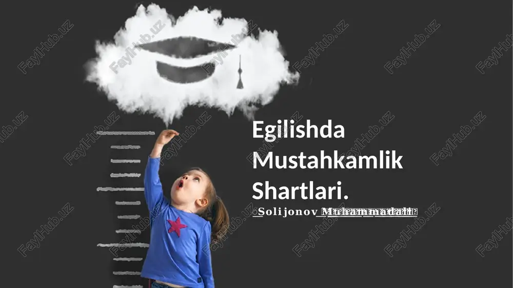 egilishda mustahkamlik shartlari — PPTX