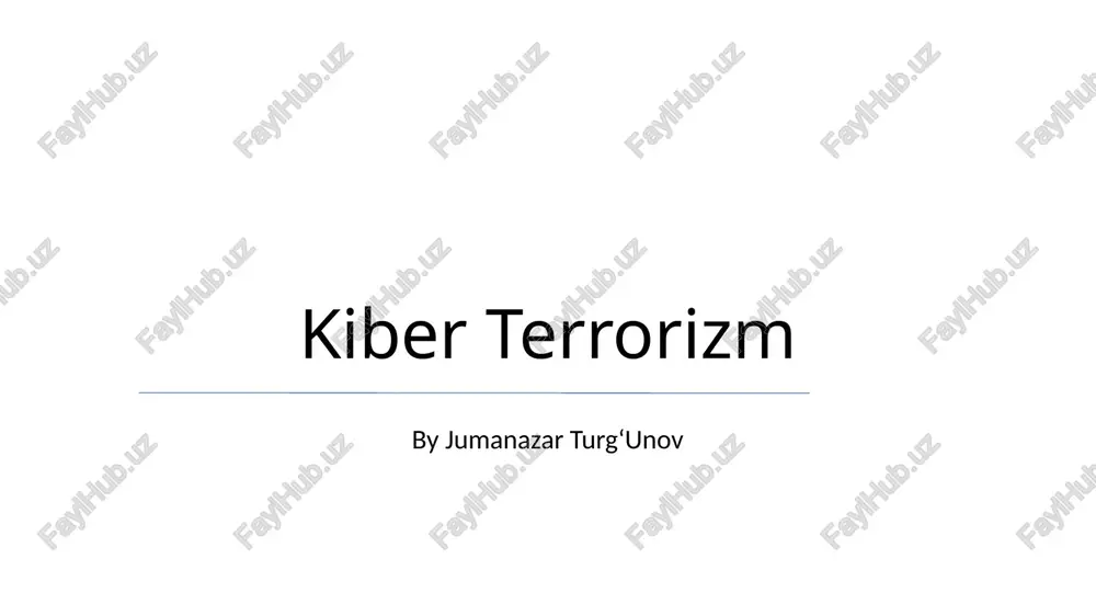 kiber terrorizm — PPTX