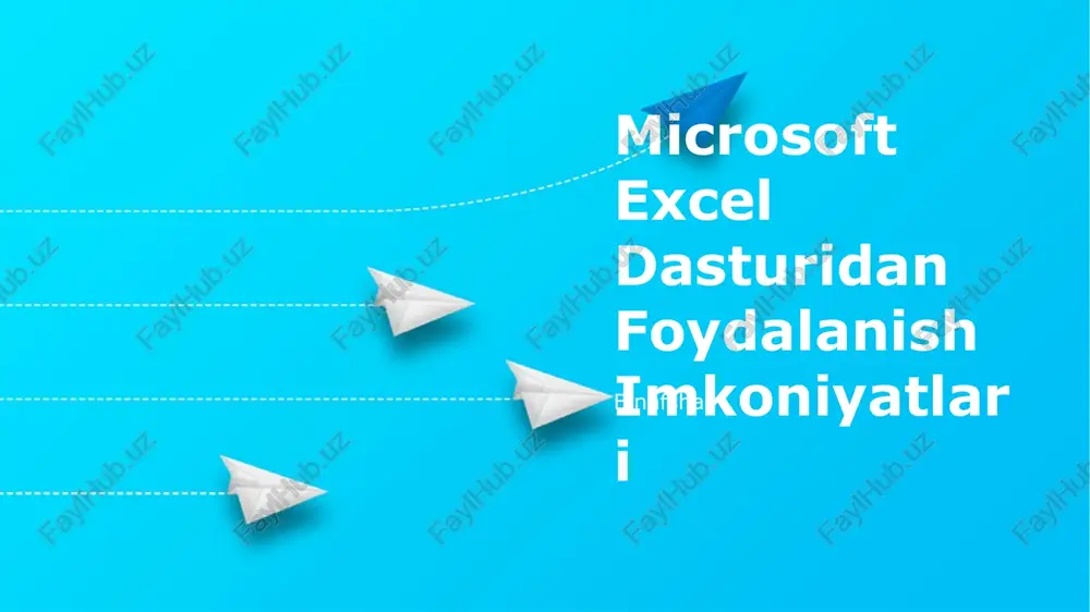 excel asoslari — PPTX