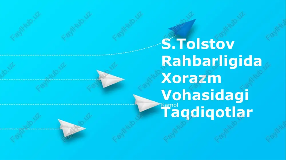 xorazm vohasidagi taqdiqotlar — PPTX