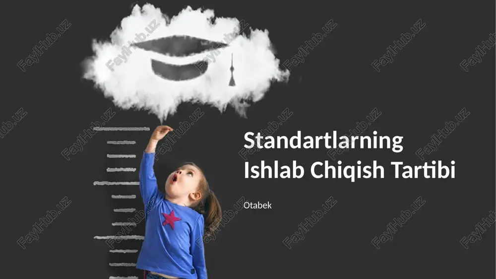 standartlarning ishlab chiqish tartibi — PPTX