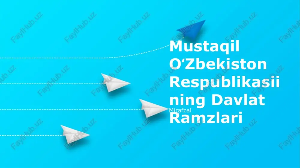 oʻzbekiston respublikasi bayrogʻi — PPTX