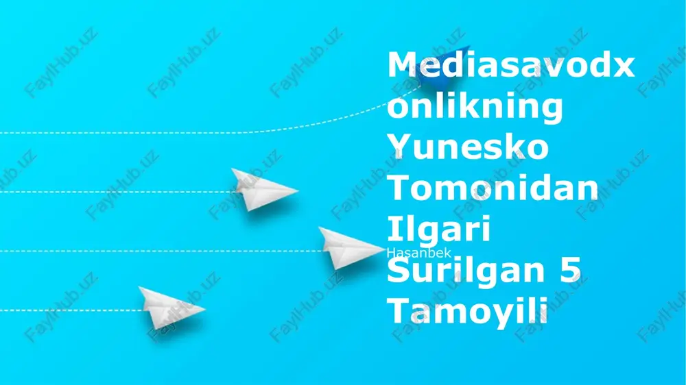 mediasavodxonlikning yunesko tomonidan ilgari surilgan 5 tamoyili — PPTX