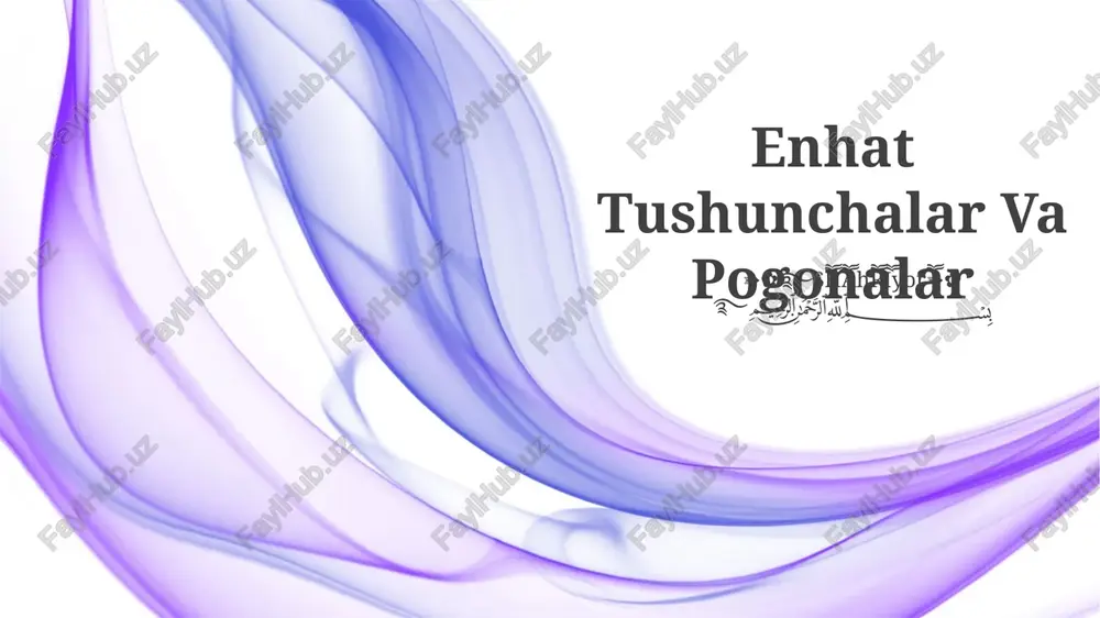 enhat tushunchalar va pogonalar — PPTX