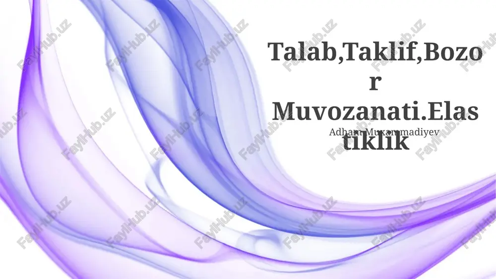 talabga ta'sir qiluvchi omillar — PPTX