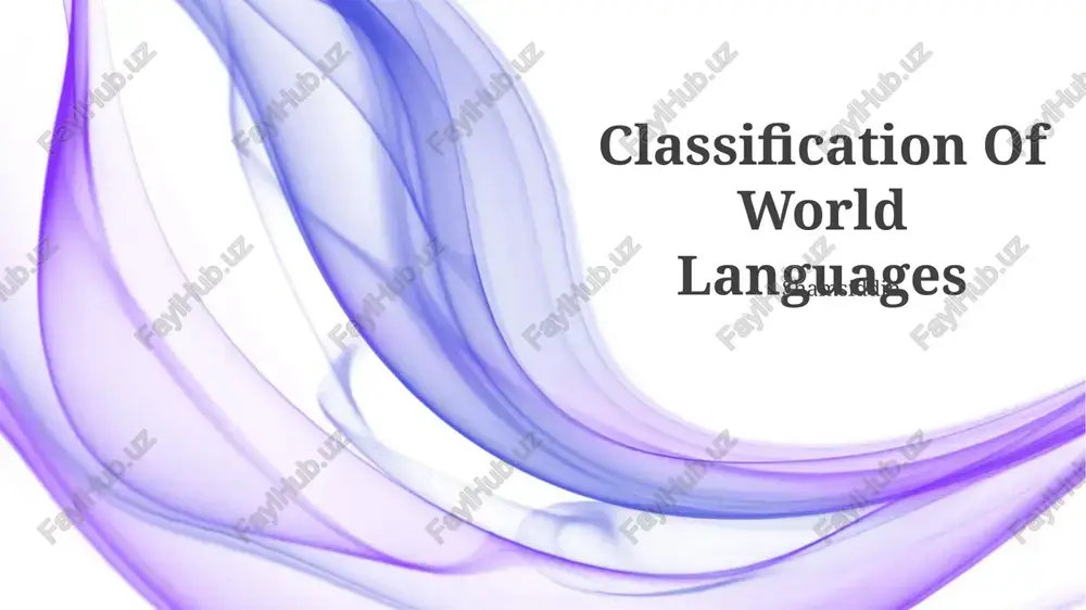classification of world languages — PPTX