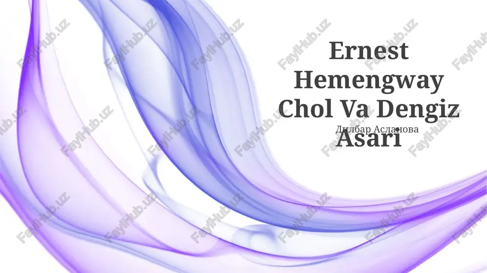 chol va dengiz asari — PPTX