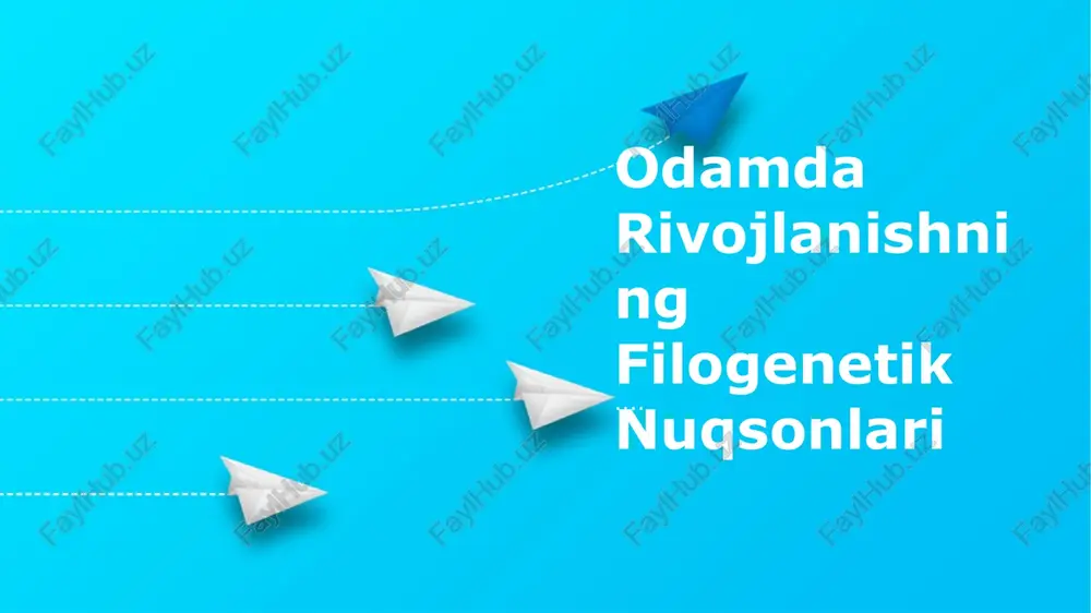odamda rivojlanishning filogenetik nuqsonlari — PPTX