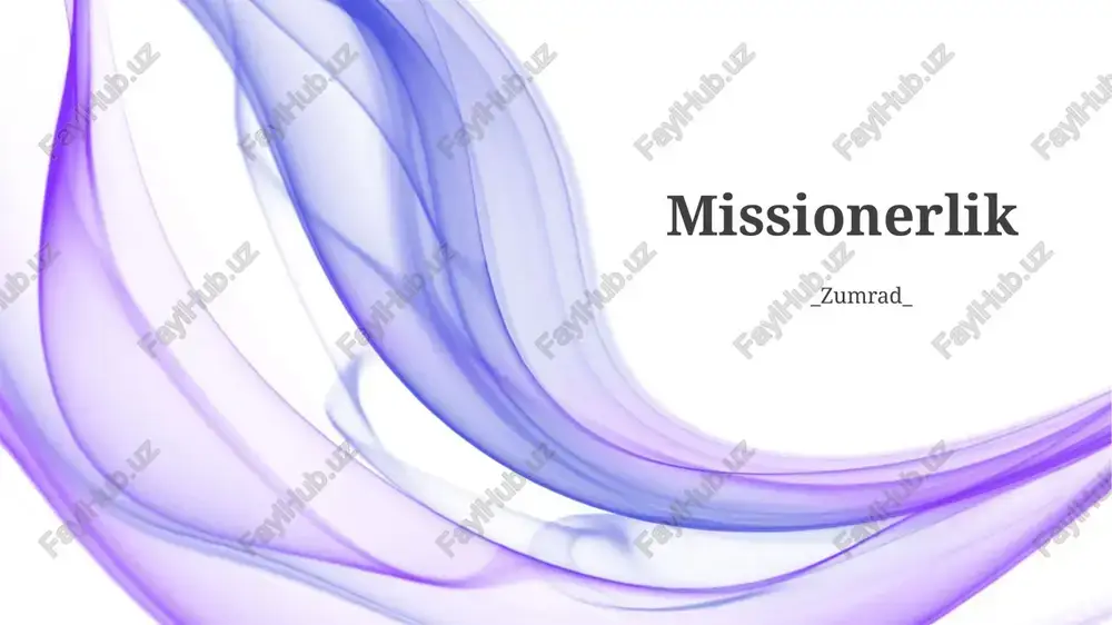 missionerlik — PPTX