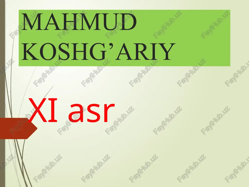 mahmud koshg’ariy — PPTX