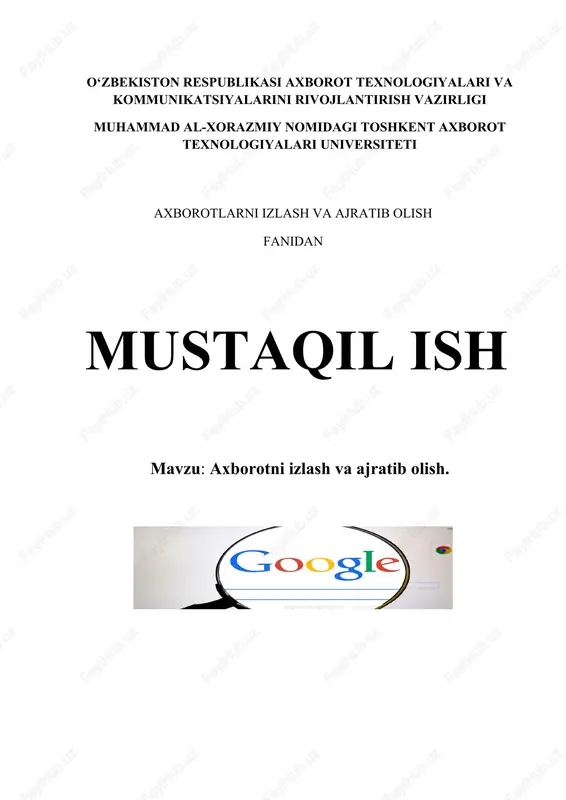 axborotni izlash va ajratib olish — DOCX