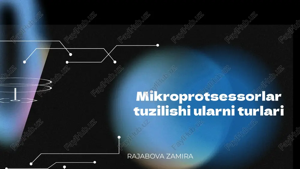 mikroprotsessorlar — PPTX