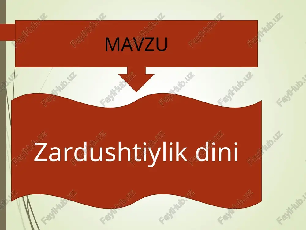 zardushtiylik dini — PPT