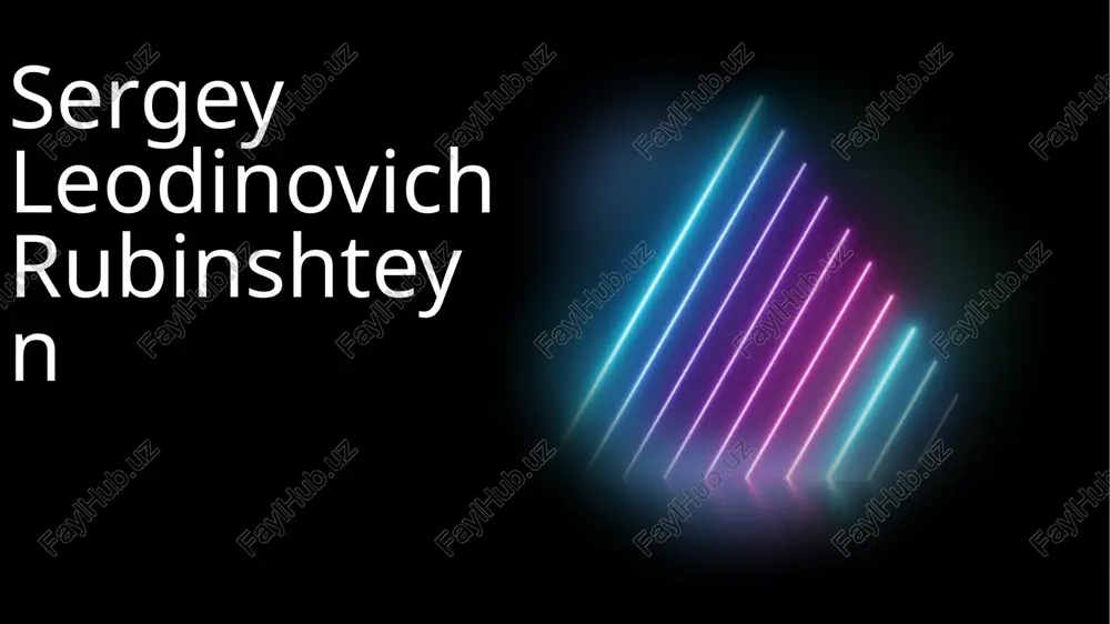 sergey rubinshteyn — PPTX