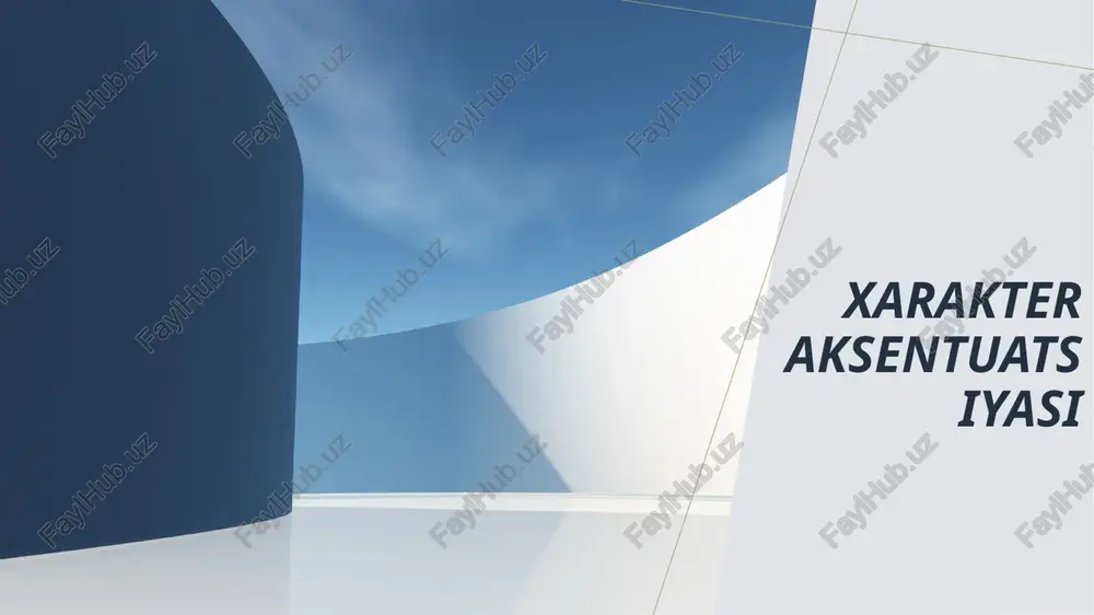 xarakter aksentuatsiyasi — PPTX