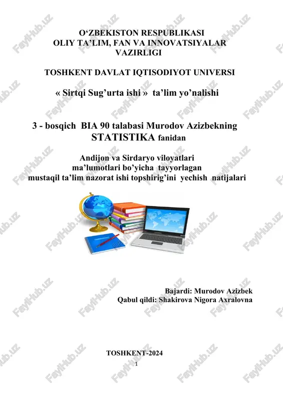 sirtqi sug’urta ishi — DOCX