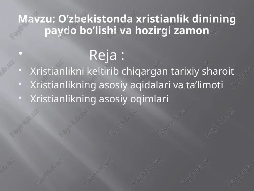 xristianlik va judaizmdan ortiq — PPTX