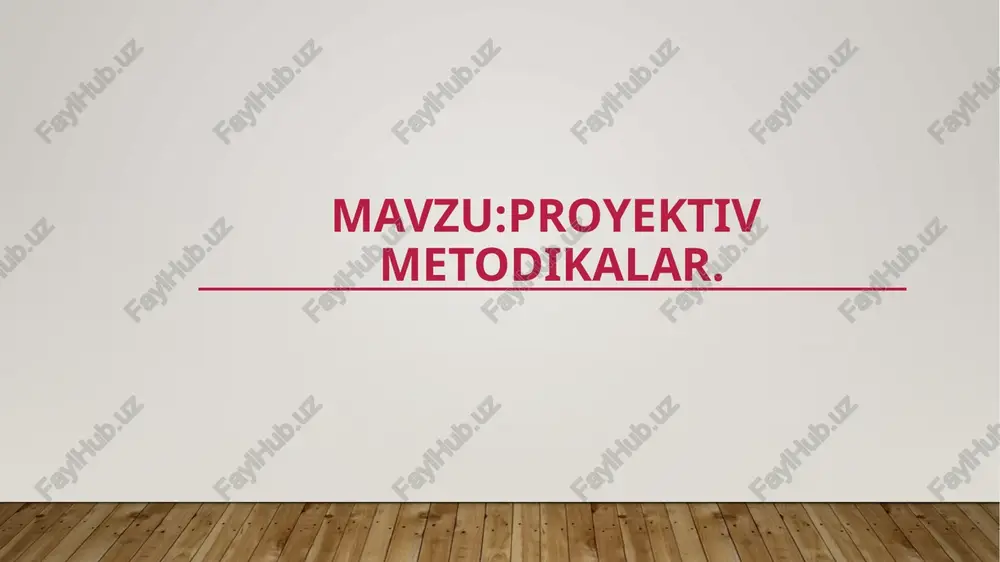 proyektiv metodikalar — PPTX