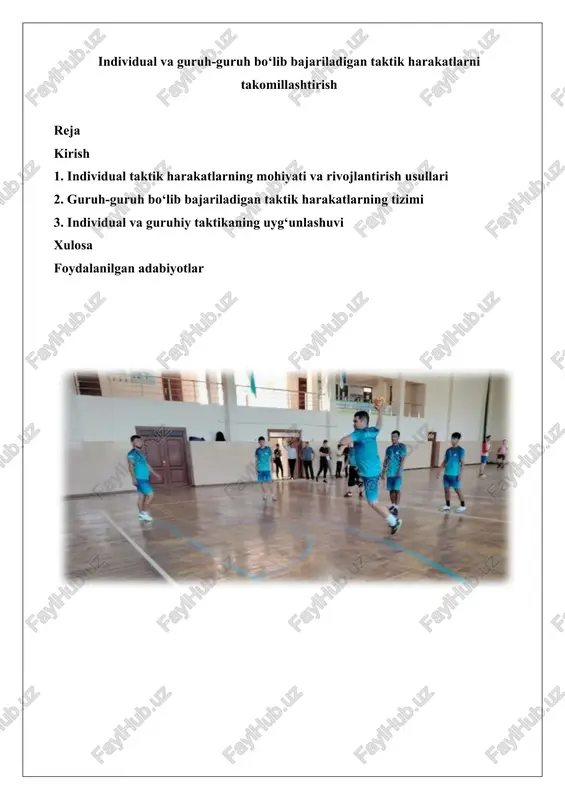 taktik harakatlar — DOCX
