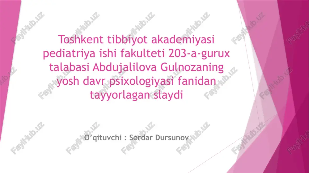 deprivatsiyani keltirib chiqaruvchi omillar — PPTX