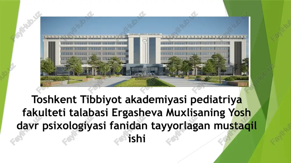 maktabgacha yosh davri psixologiyasi — PPTX