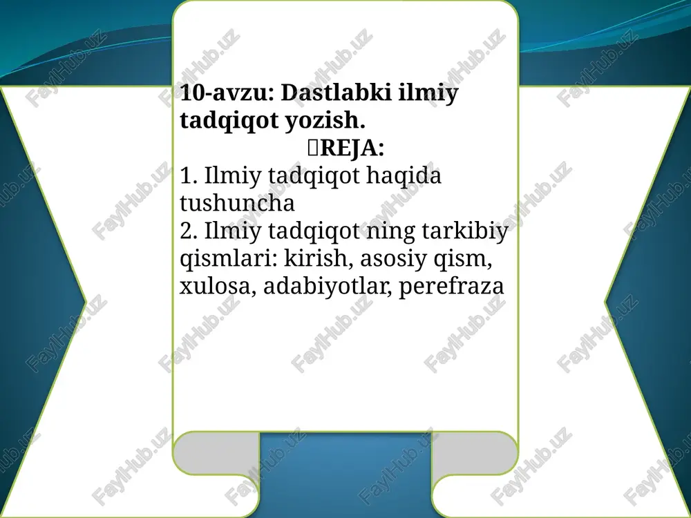 ilmiy tadqiqot — PPTX